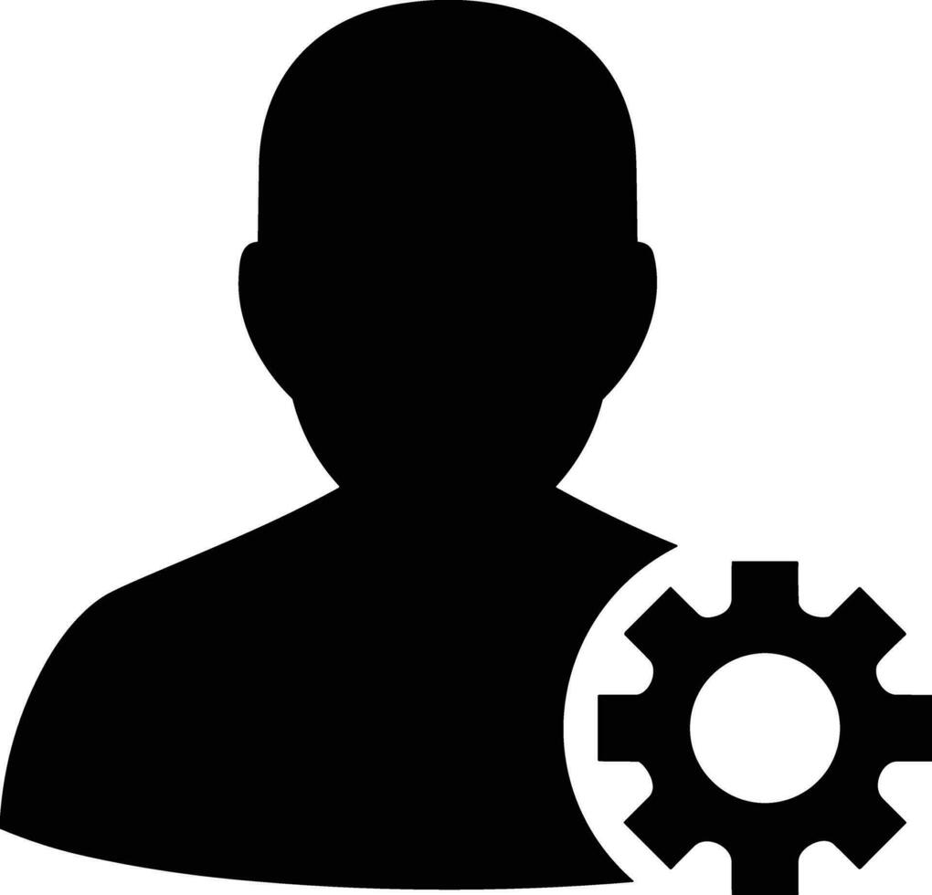 Gear setting symbol icon vector image. Illustration of the industrial wheel mechine mechanism design image