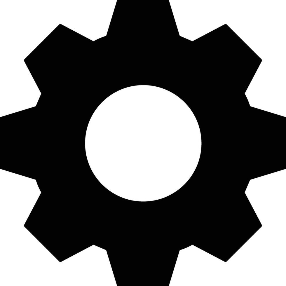 Gear setting symbol icon vector image. Illustration of the industrial wheel mechine mechanism design image