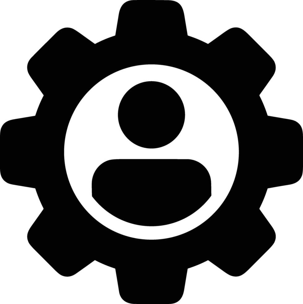 Gear setting symbol icon vector image. Illustration of the industrial wheel mechine mechanism design image