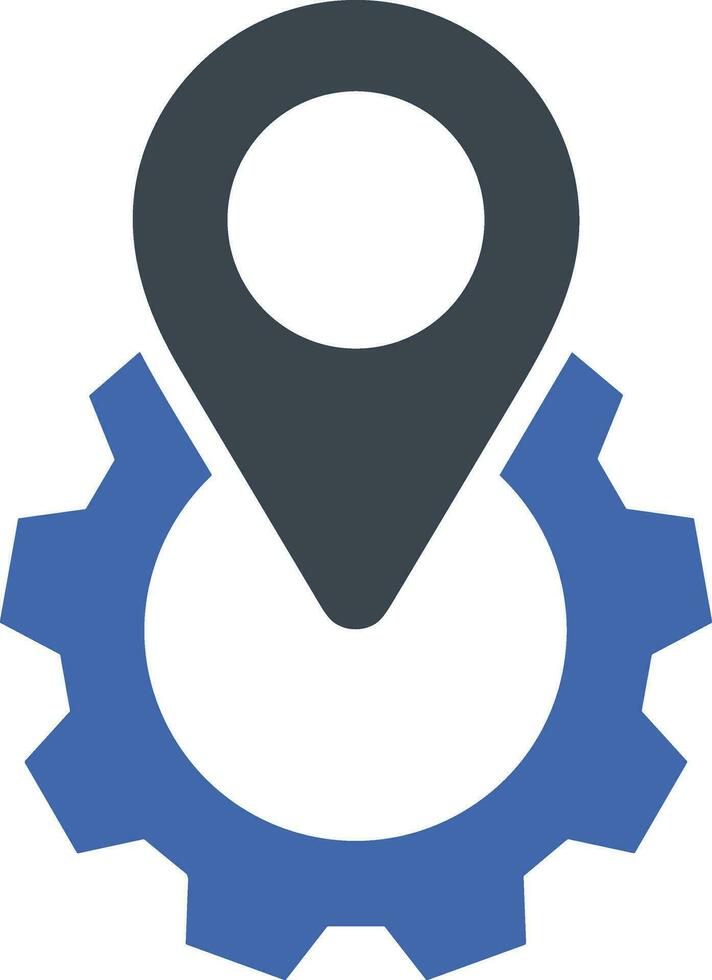 Gear setting symbol icon vector image. Illustration of the industrial wheel mechine mechanism design image