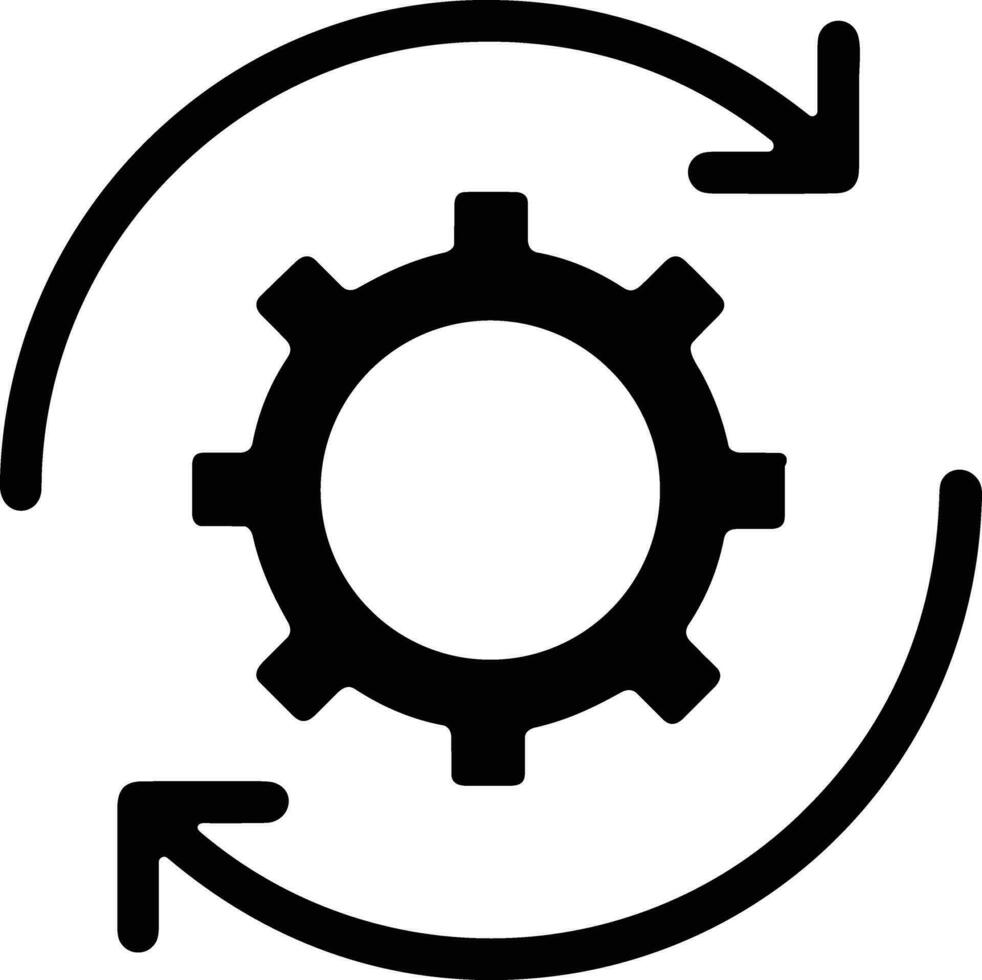 Gear setting symbol icon vector image. Illustration of the industrial wheel mechine mechanism design image