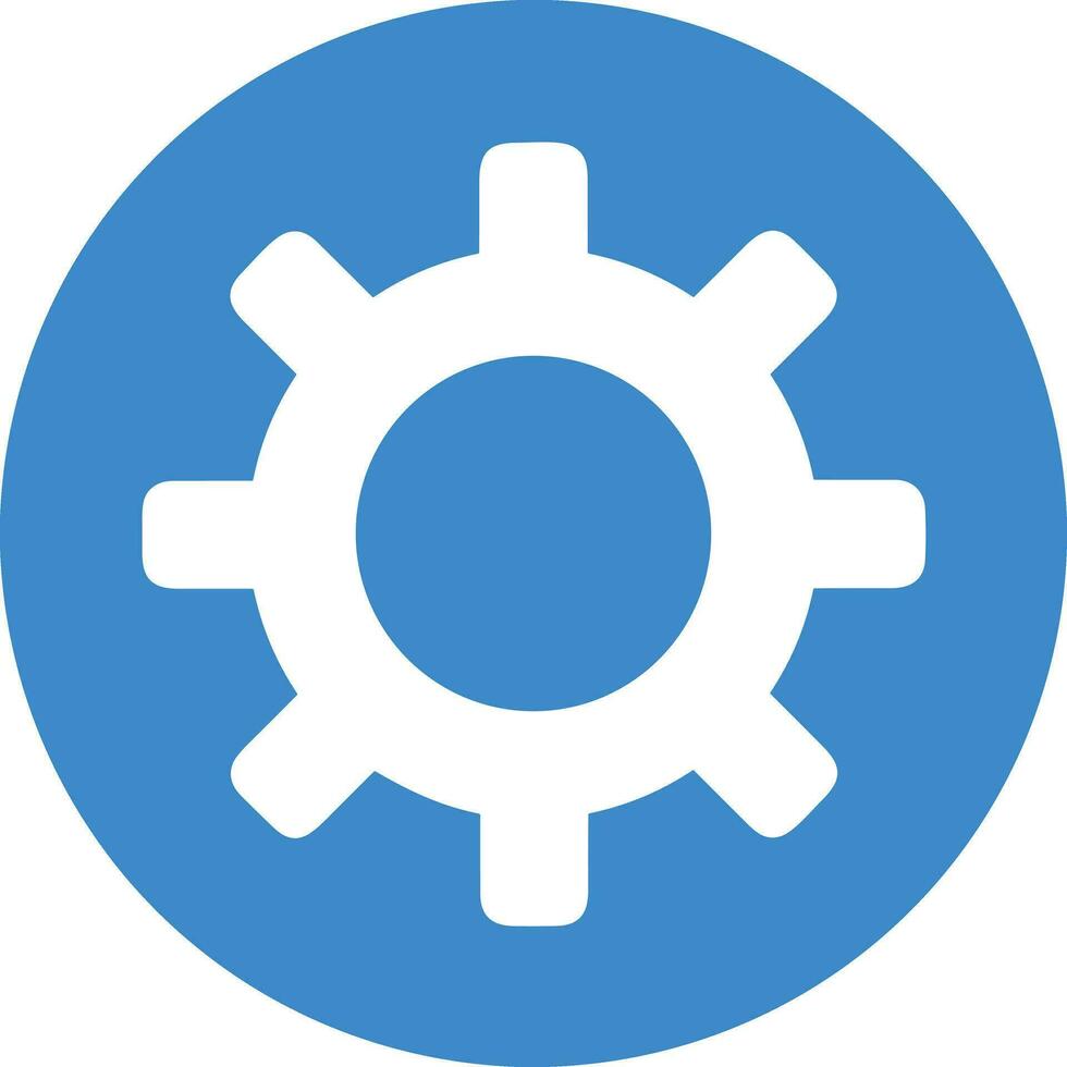 Gear setting symbol icon vector image. Illustration of the industrial wheel mechine mechanism design image