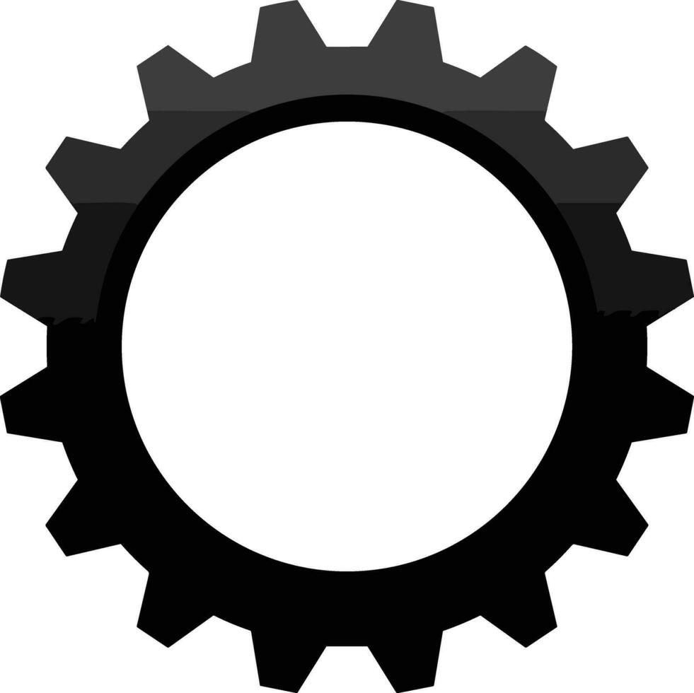 Gear setting symbol icon vector image. Illustration of the industrial wheel mechine mechanism design image