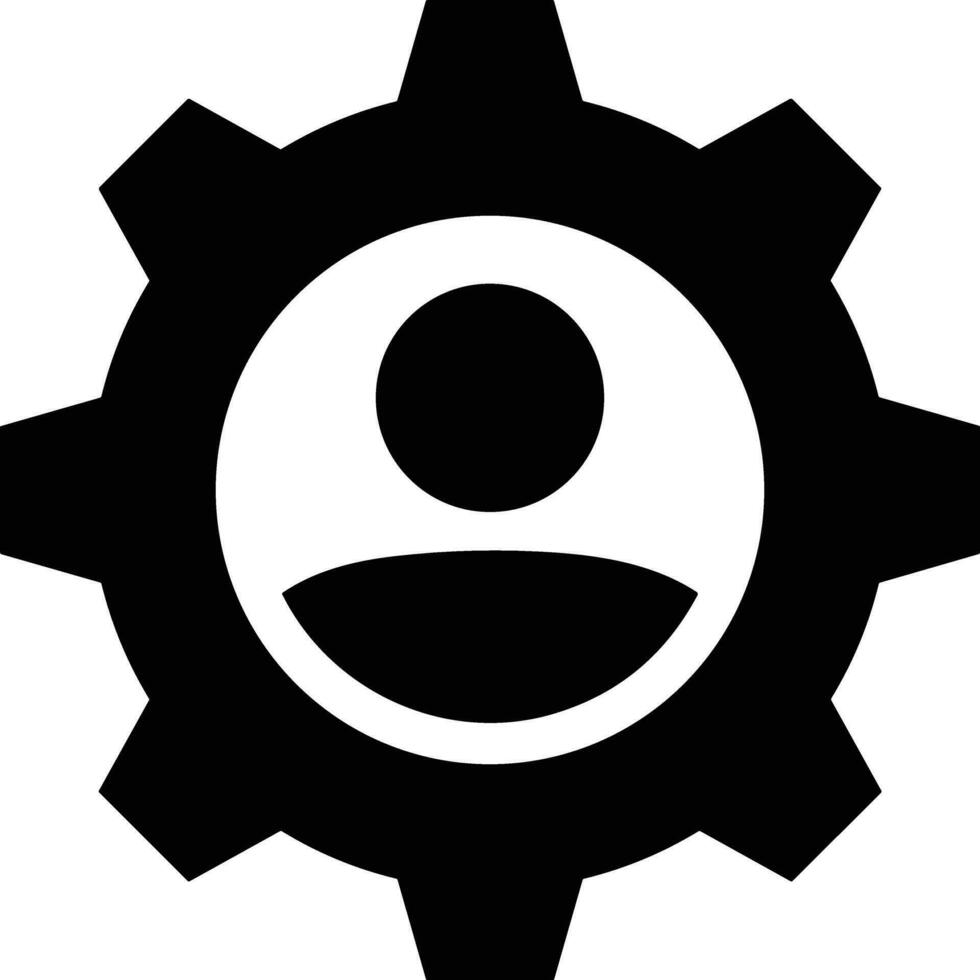Gear setting symbol icon vector image. Illustration of the industrial wheel mechine mechanism design image