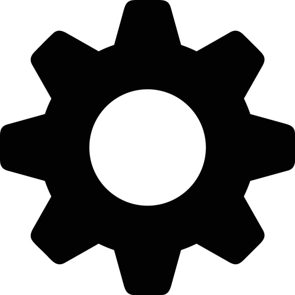 Gear setting symbol icon vector image. Illustration of the industrial wheel mechine mechanism design image