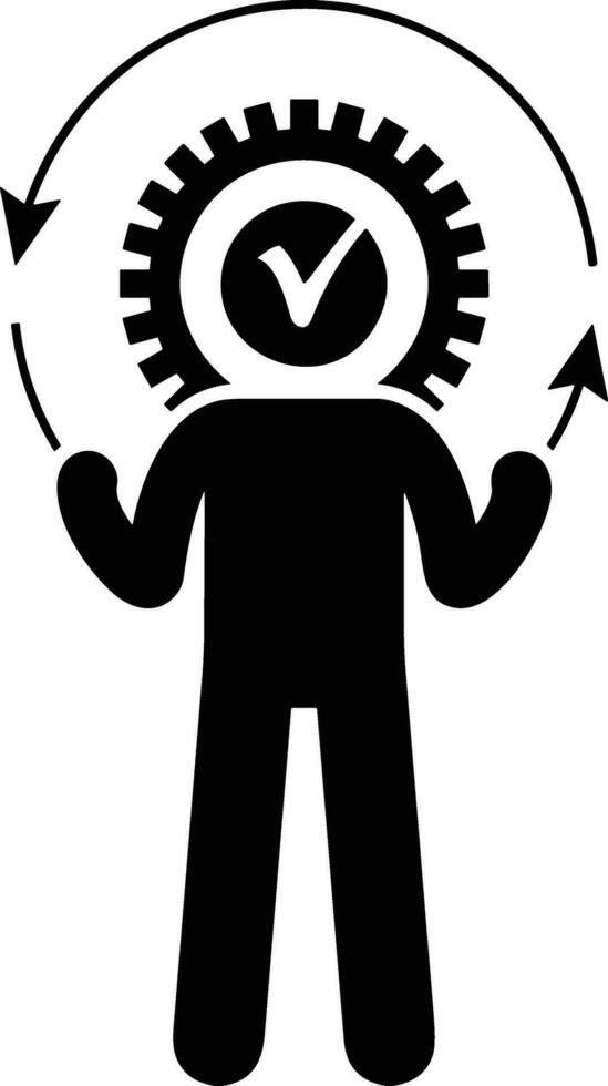 Gear setting symbol icon vector image. Illustration of the industrial wheel mechine mechanism design image