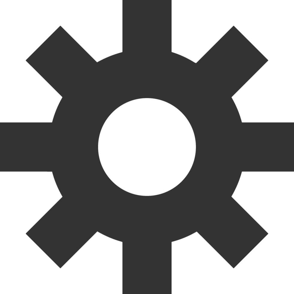 Gear setting symbol icon vector image. Illustration of the industrial wheel mechine mechanism design image