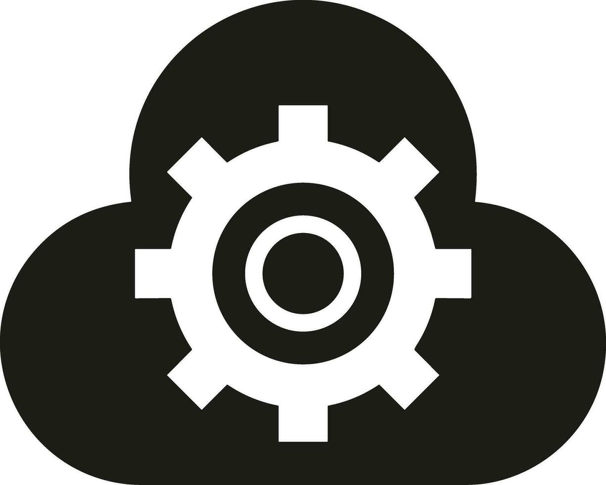 Gear setting symbol icon vector image. Illustration of the industrial wheel mechine mechanism design image