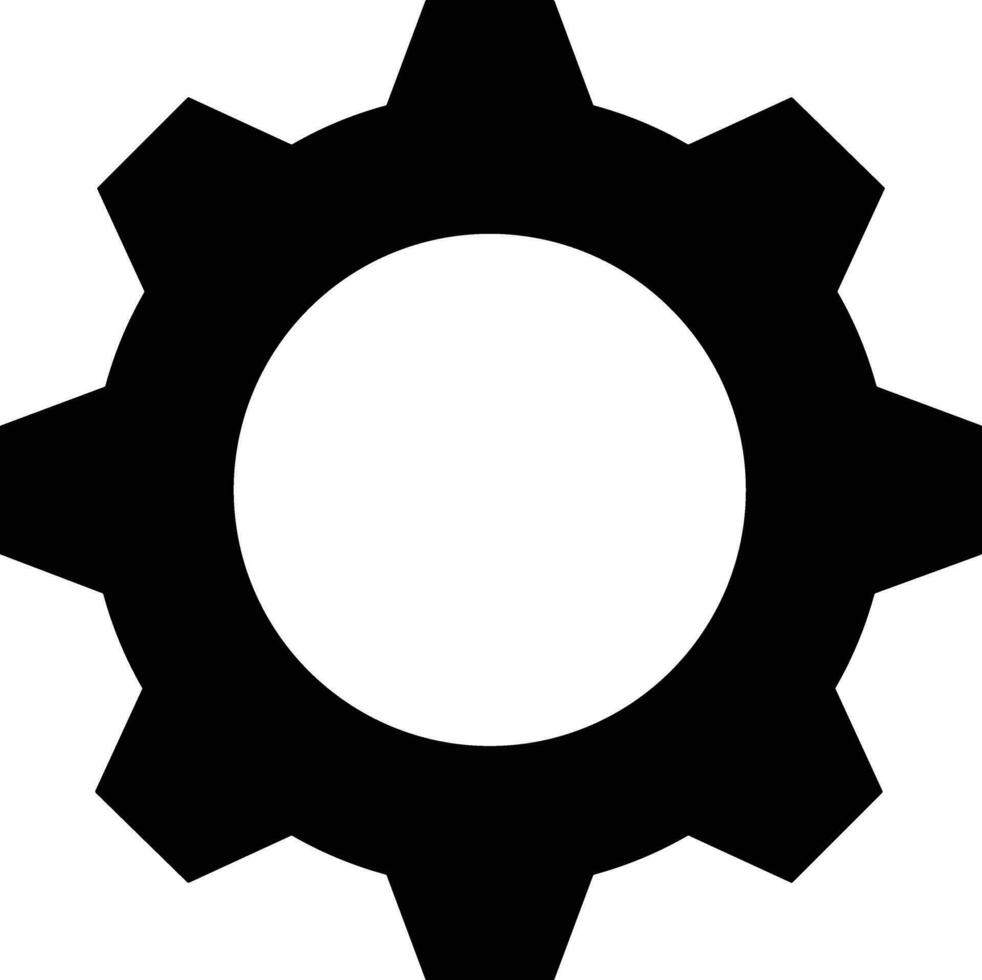 Gear setting symbol icon vector image. Illustration of the industrial wheel mechine mechanism design image