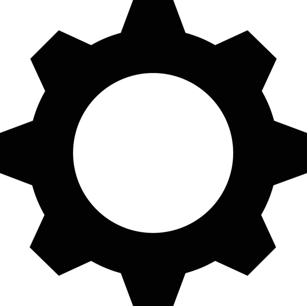 Gear setting symbol icon vector image. Illustration of the industrial wheel mechine mechanism design image