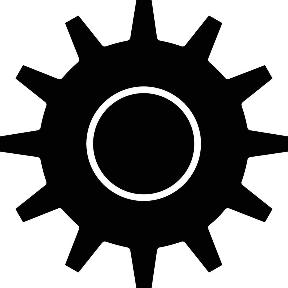Gear setting symbol icon vector image. Illustration of the industrial wheel mechine mechanism design image