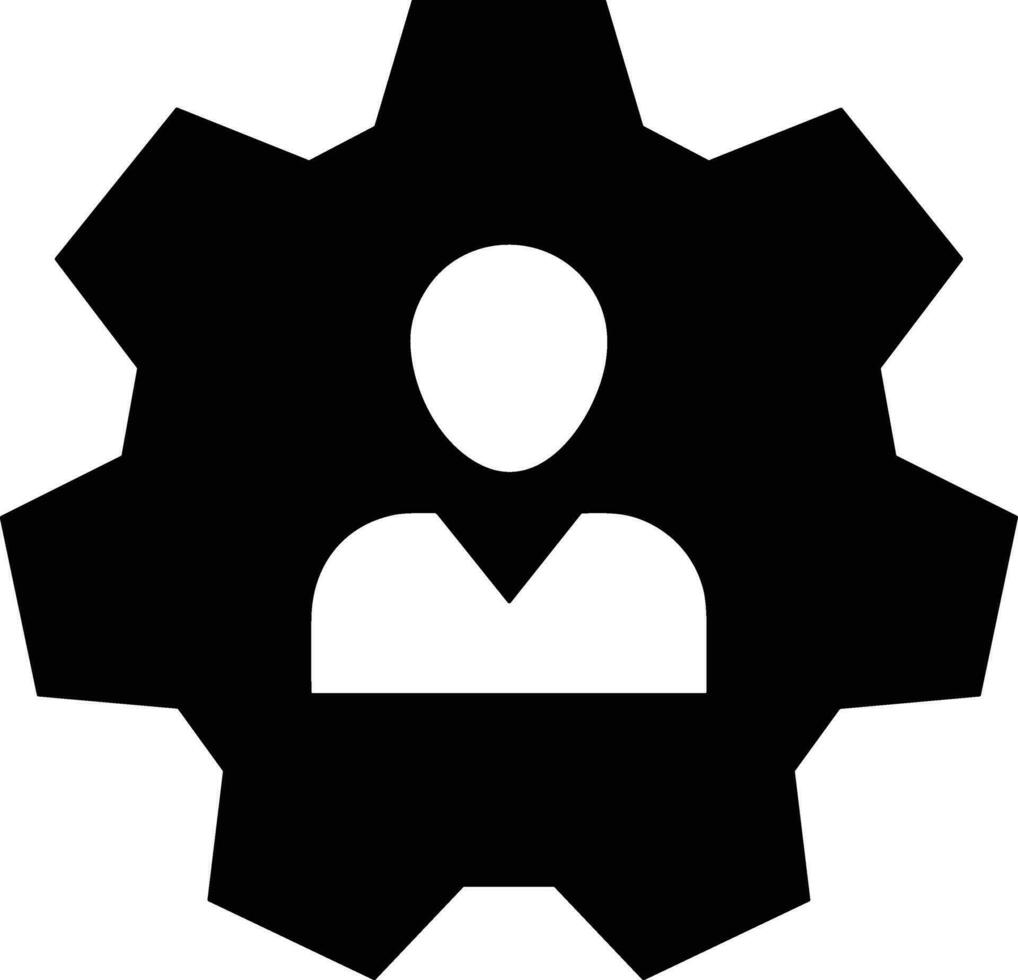 Gear setting symbol icon vector image. Illustration of the industrial wheel mechine mechanism design image