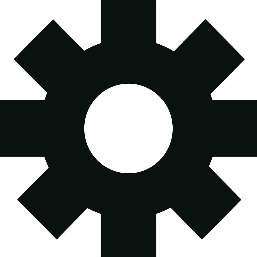 Gear setting symbol icon vector image. Illustration of the industrial wheel mechine mechanism design image