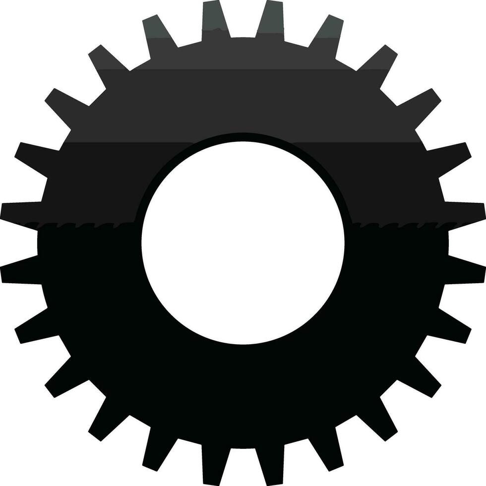 Gear setting symbol icon vector image. Illustration of the industrial wheel mechine mechanism design image