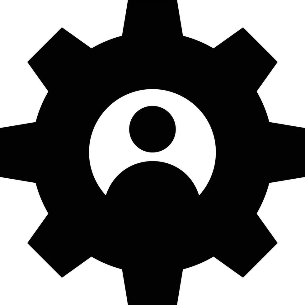 Gear setting symbol icon vector image. Illustration of the industrial wheel mechine mechanism design image