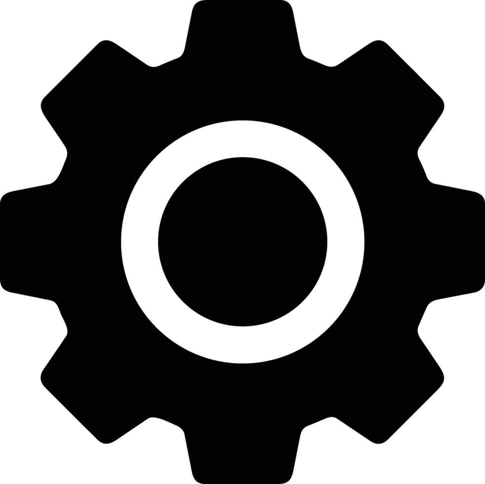 Gear setting symbol icon vector image. Illustration of the industrial wheel mechine mechanism design image