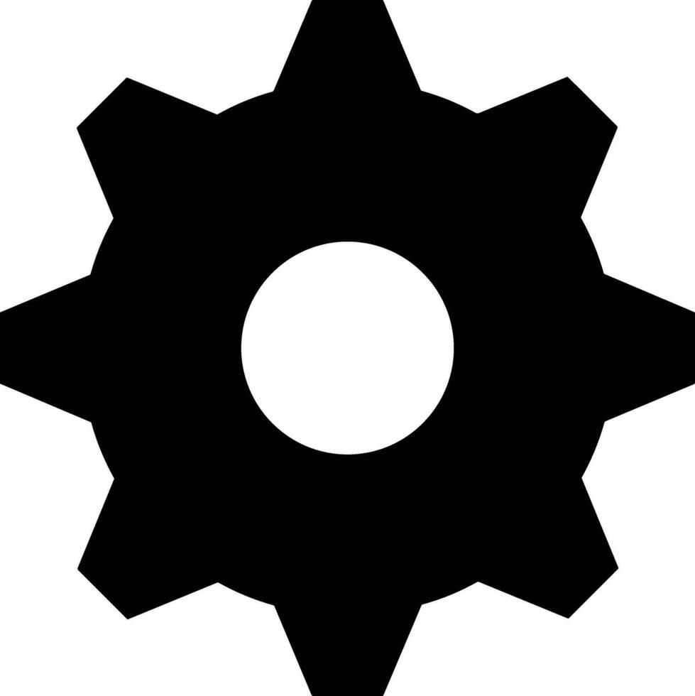 Gear setting symbol icon vector image. Illustration of the industrial wheel mechine mechanism design image