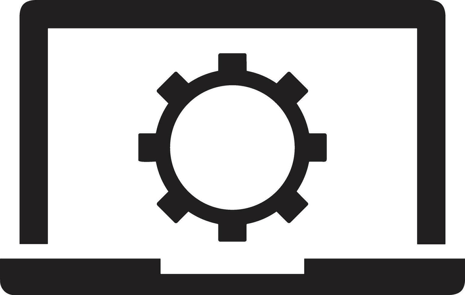 Gear setting symbol icon vector image. Illustration of the industrial wheel mechine mechanism design image