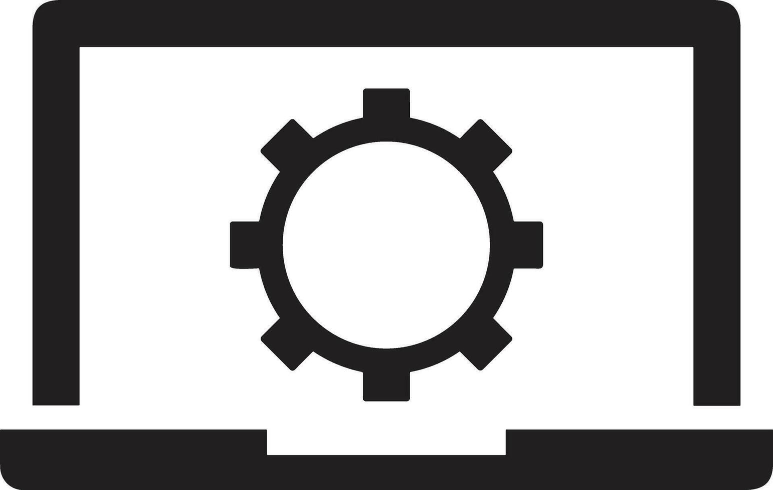 Gear setting symbol icon vector image. Illustration of the industrial wheel mechine mechanism design image