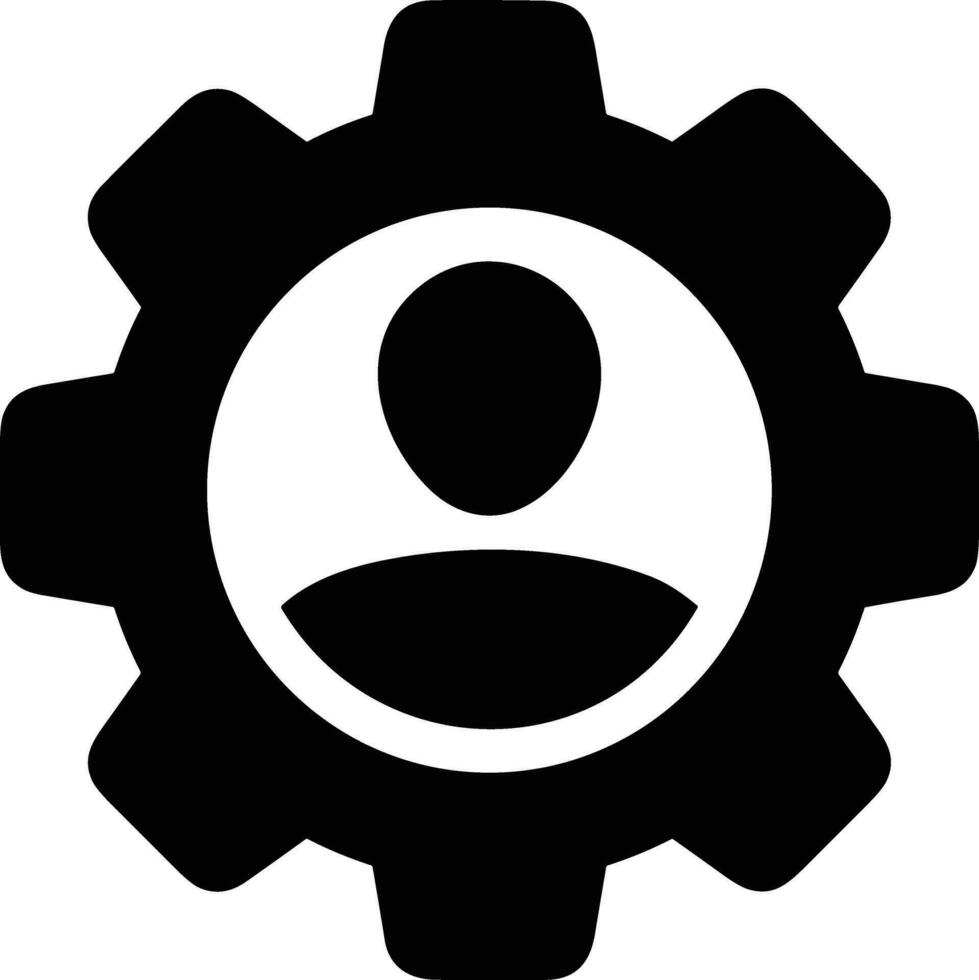 Gear setting symbol icon vector image. Illustration of the industrial wheel mechine mechanism design image