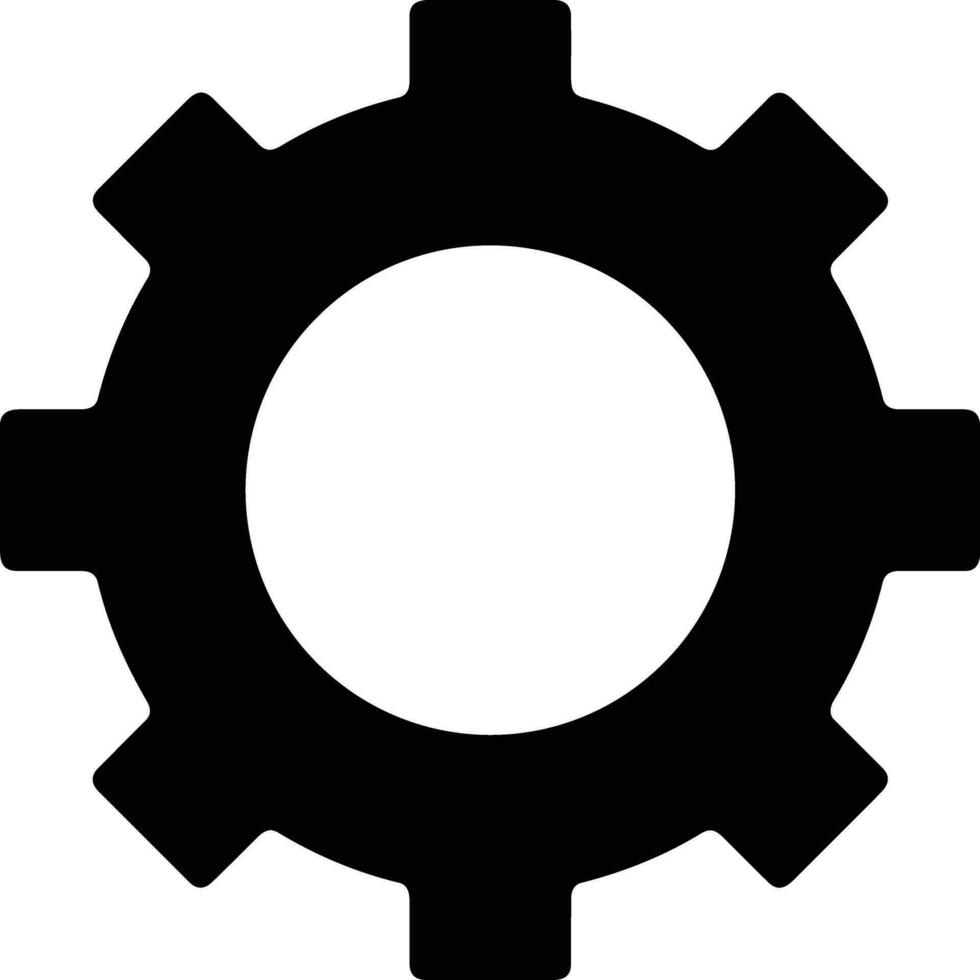 Gear setting symbol icon vector image. Illustration of the industrial wheel mechine mechanism design image