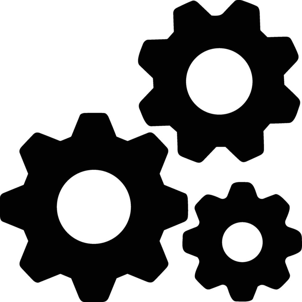 Gear setting symbol icon vector image. Illustration of the industrial wheel mechine mechanism design image