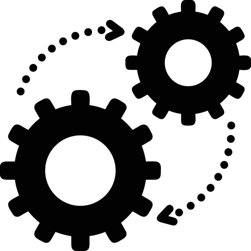 Gear setting symbol icon vector image. Illustration of the industrial wheel mechine mechanism design image