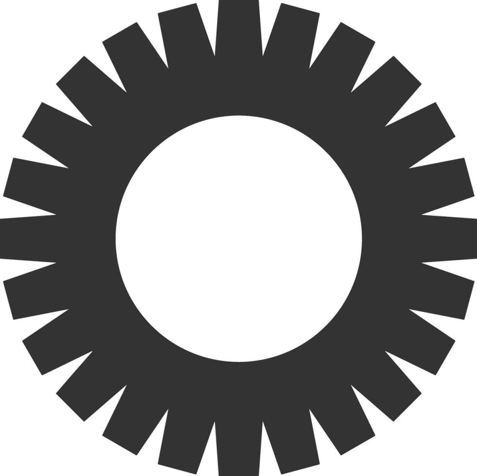 Gear setting symbol icon vector image. Illustration of the industrial wheel mechine mechanism design image