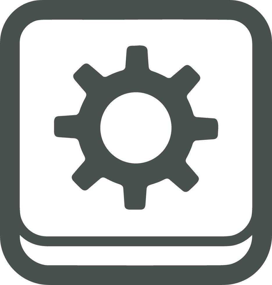 Gear setting symbol icon vector image. Illustration of the industrial wheel mechine mechanism design image