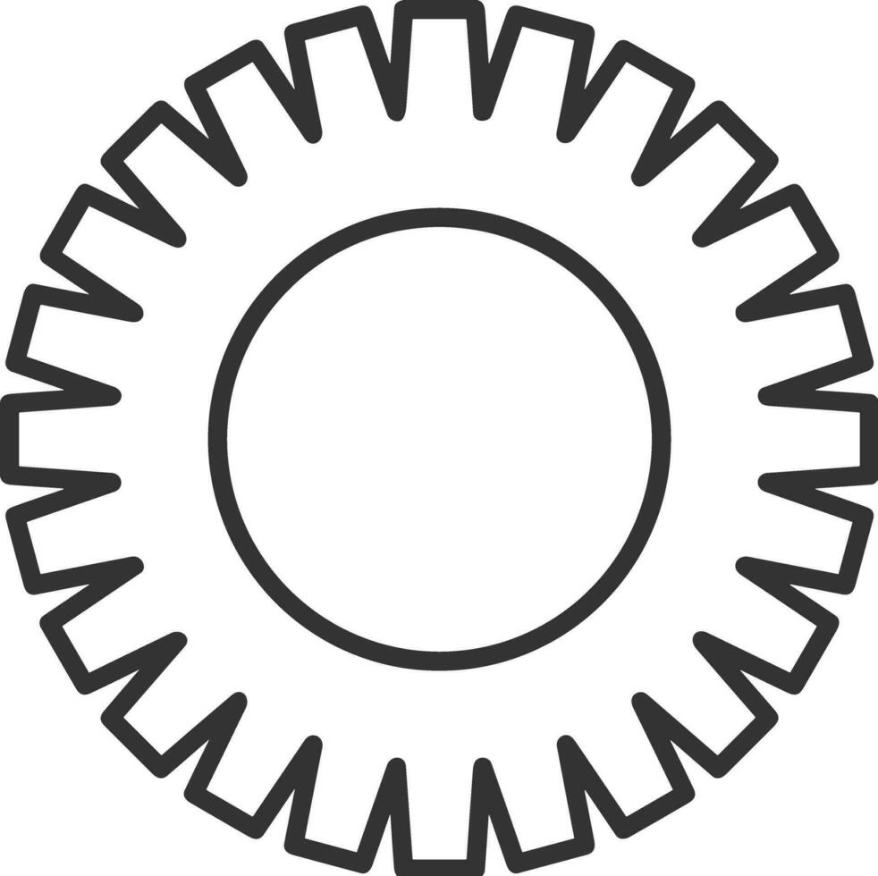 Gear setting symbol icon vector image. Illustration of the industrial wheel mechine mechanism design image