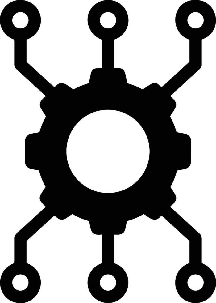 Gear setting symbol icon vector image. Illustration of the industrial wheel mechine mechanism design image