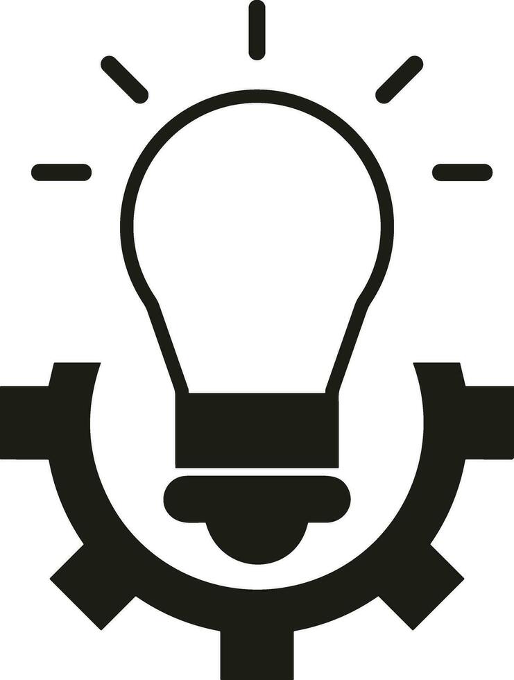 Gear setting symbol icon vector image. Illustration of the industrial wheel mechine mechanism design image