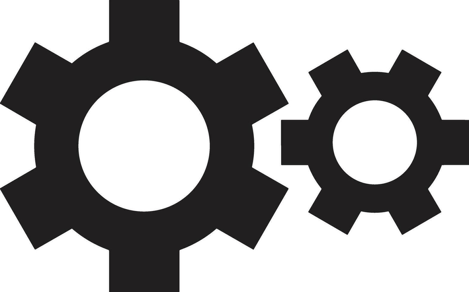 Gear setting symbol icon vector image. Illustration of the industrial wheel mechine mechanism design image