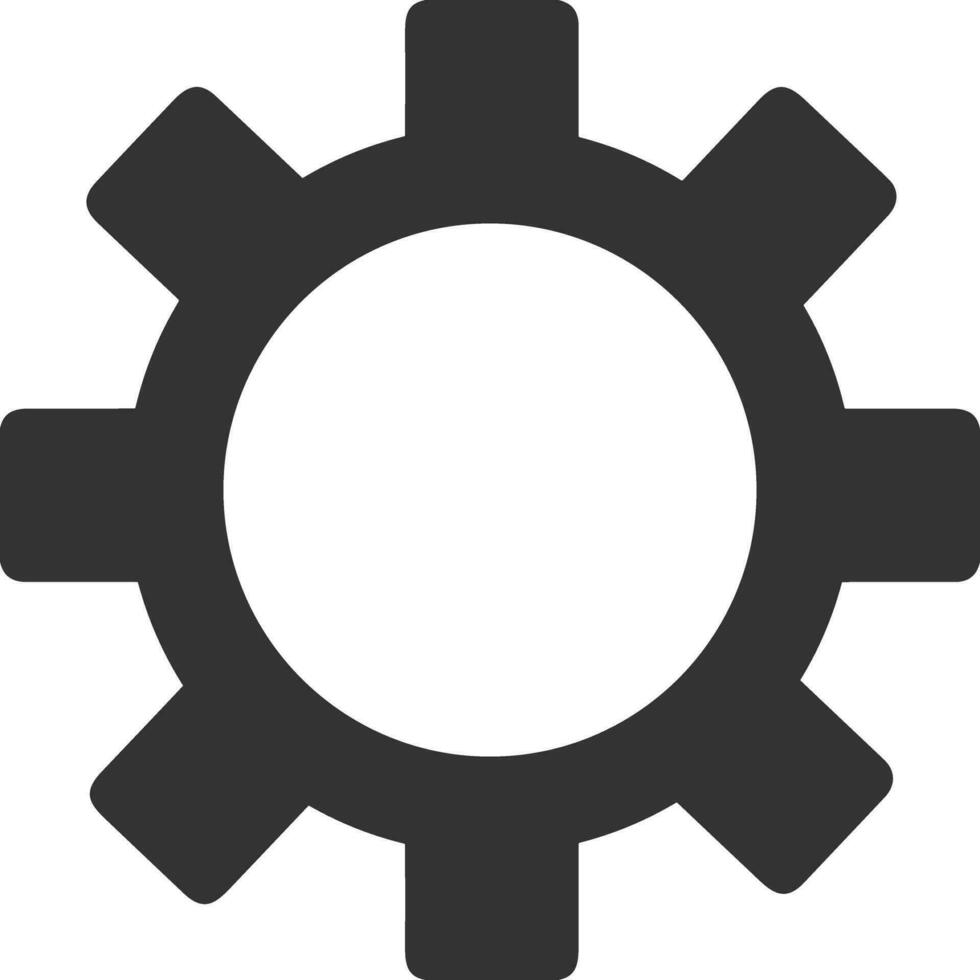 Gear setting symbol icon vector image. Illustration of the industrial wheel mechine mechanism design image