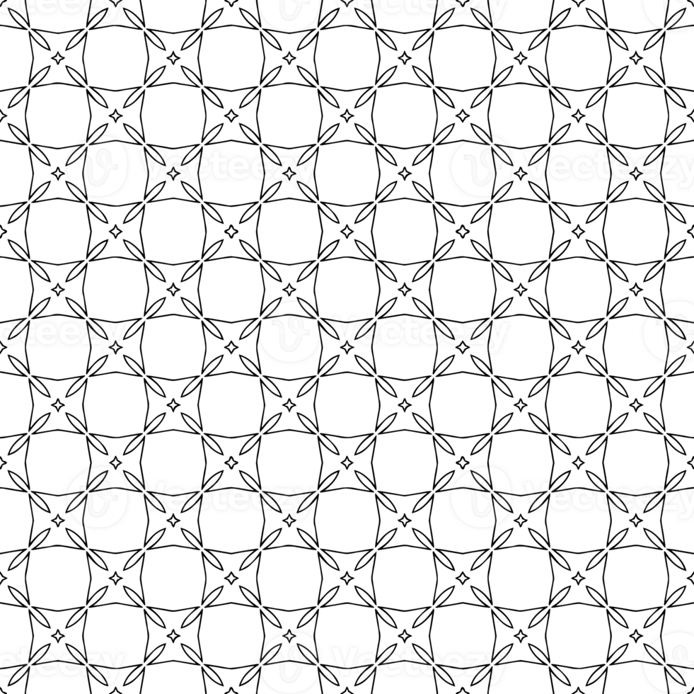 Black seamless abstract pattern. Overlay for background and backdrop. Ornamental design. PNG graphic illustration with transparent background.