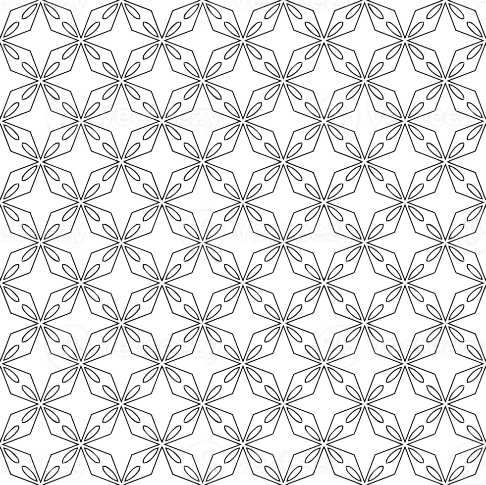 Black seamless abstract pattern. Overlay for background and backdrop. Ornamental design. PNG graphic illustration with transparent background.