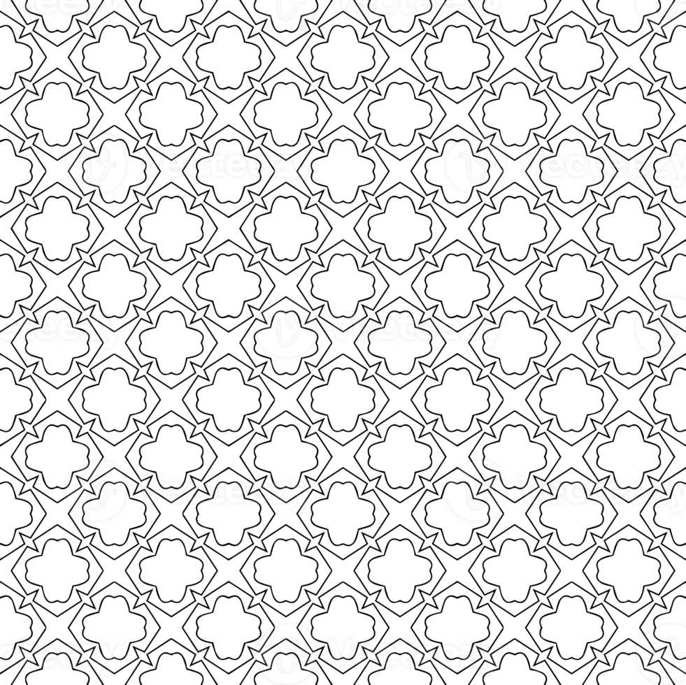 Black seamless abstract pattern. Overlay for background and backdrop. Ornamental design. PNG graphic illustration with transparent background.
