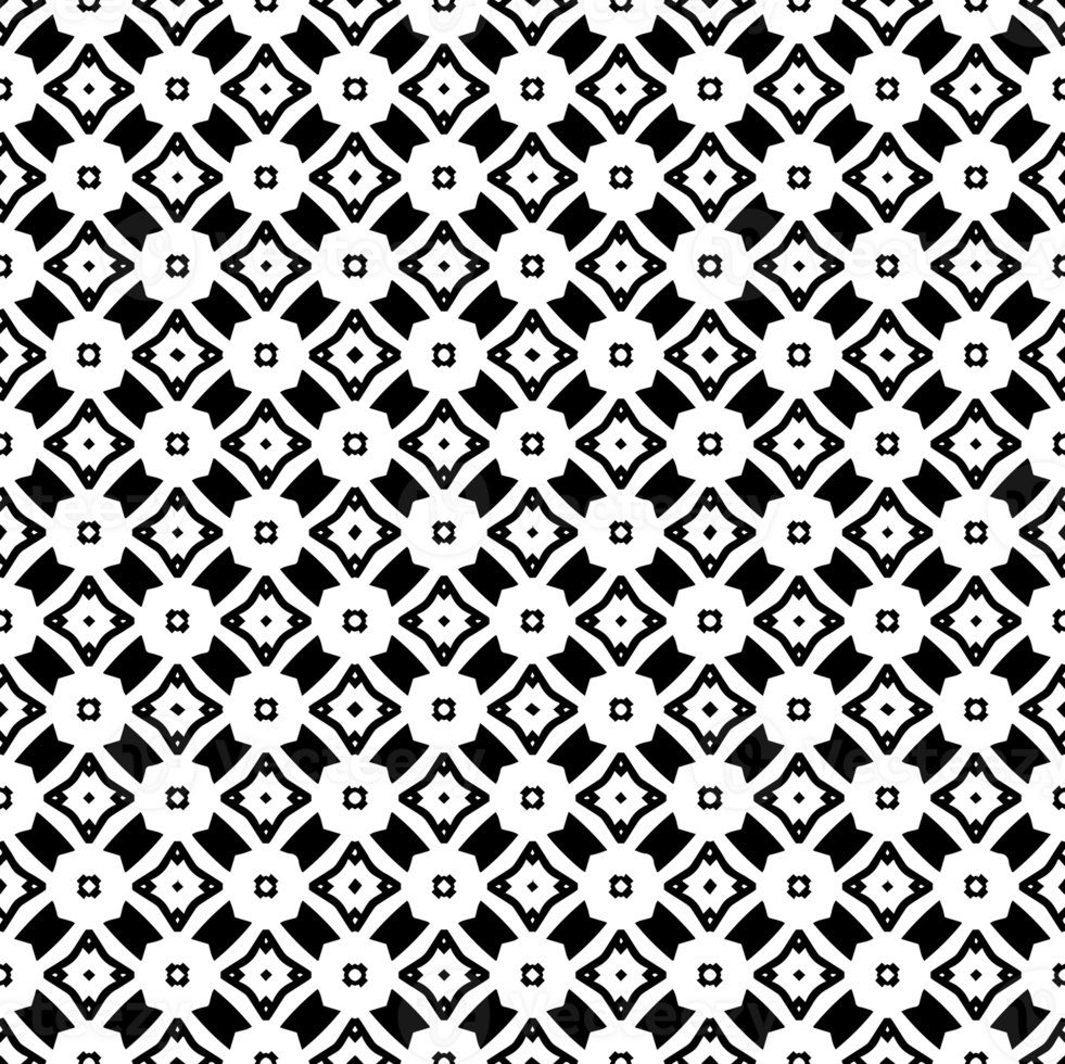 Black seamless abstract pattern. Overlay for background and backdrop. Ornamental design. PNG graphic illustration with transparent background.