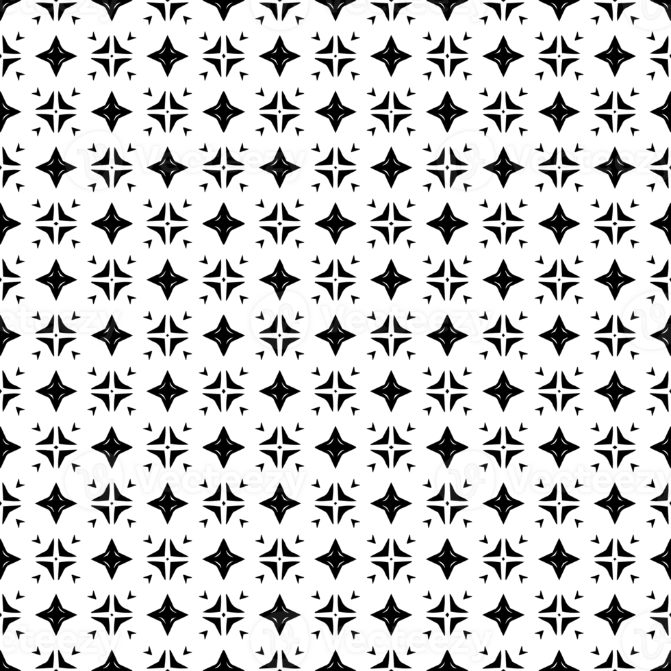 Black seamless abstract pattern. Overlay for background and backdrop. Ornamental design. PNG graphic illustration with transparent background.