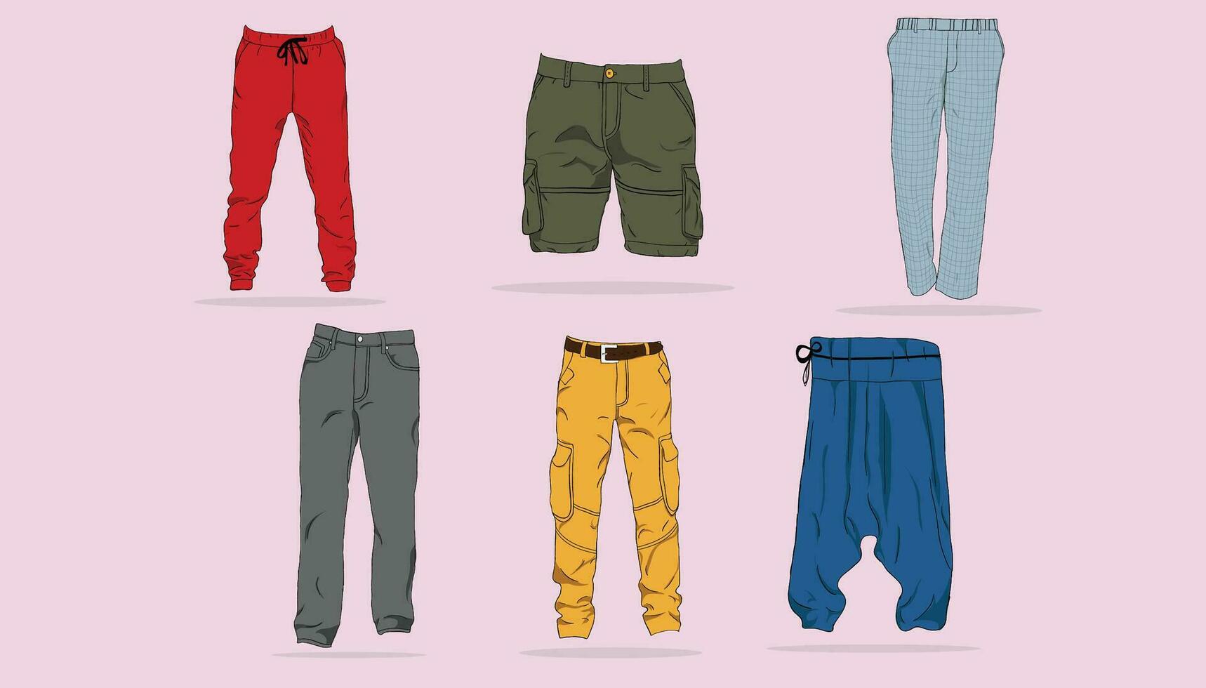 Pants and trouser vector art