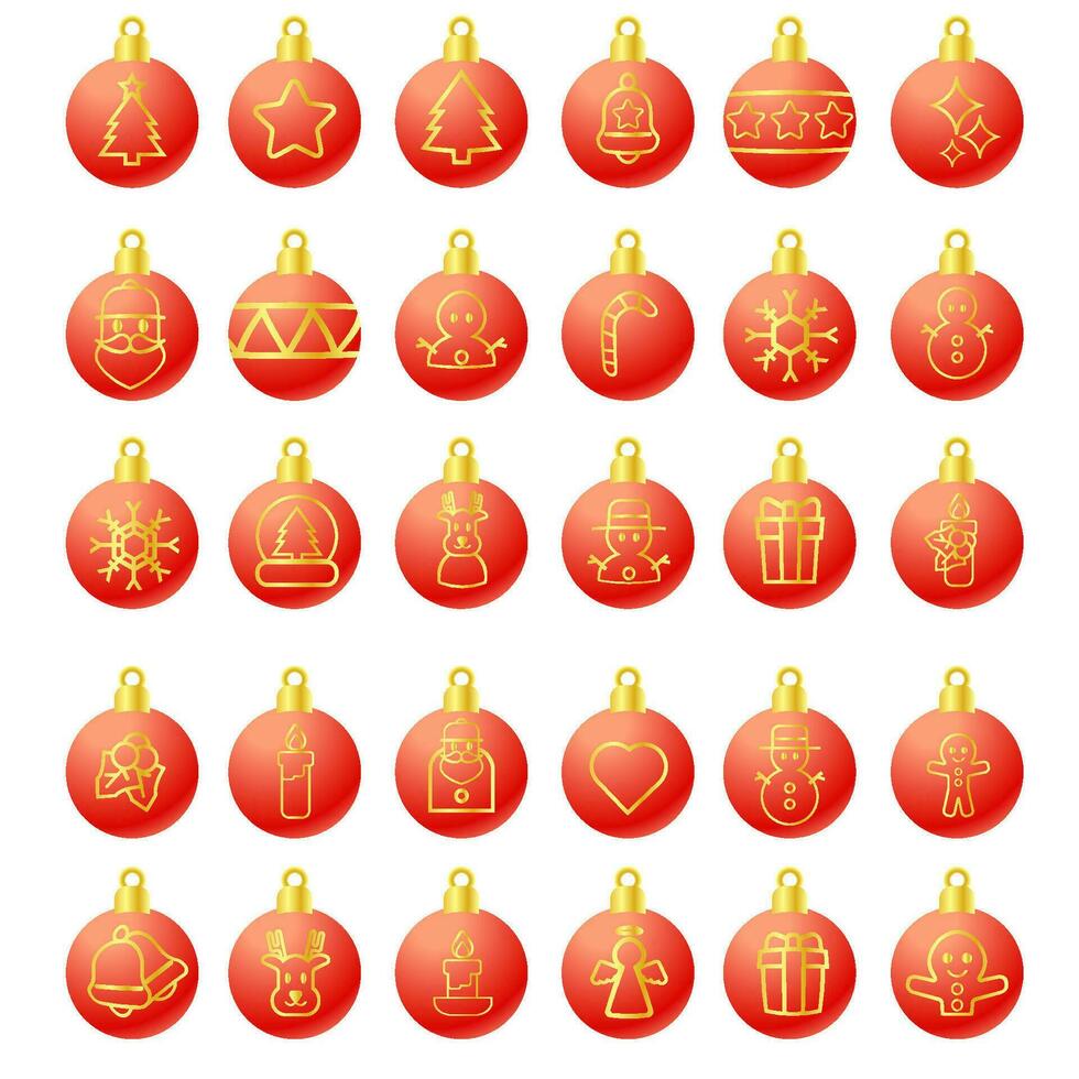 The Christmas Balls  for celebration or Holiday concept. vector