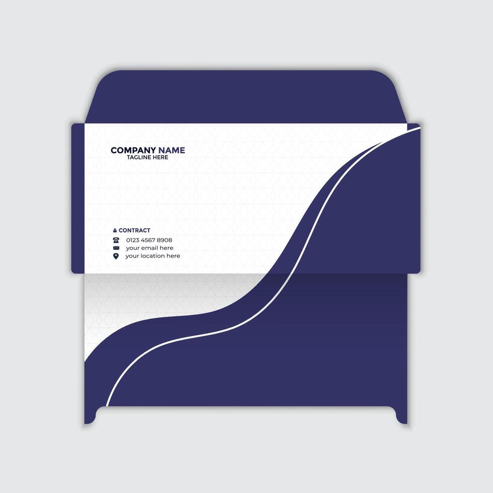 Business envelope template design vector