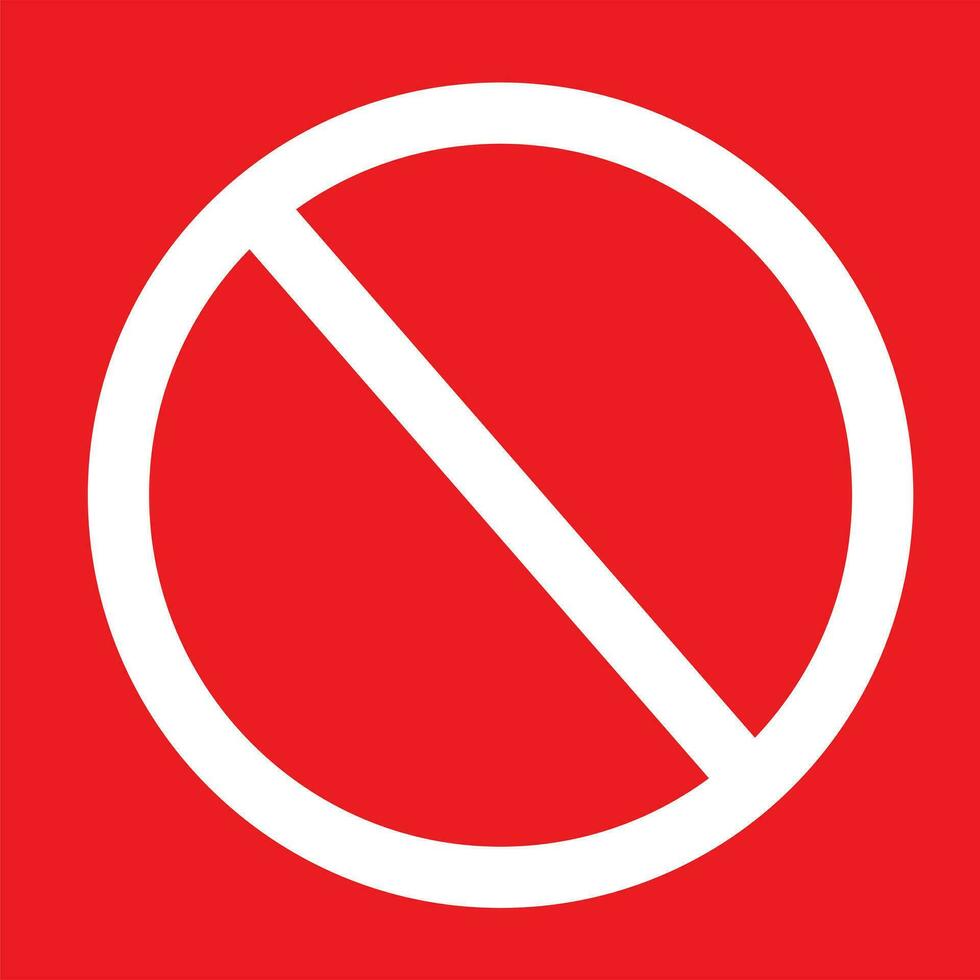 vector stop sign icon. No sign, isolated red warning, vector, eps 10