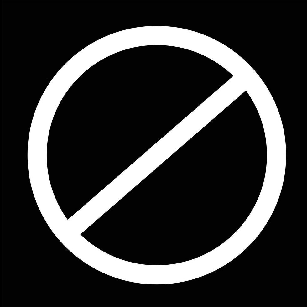 vector stop sign icon. No sign, isolated black warning, vector, eps 10