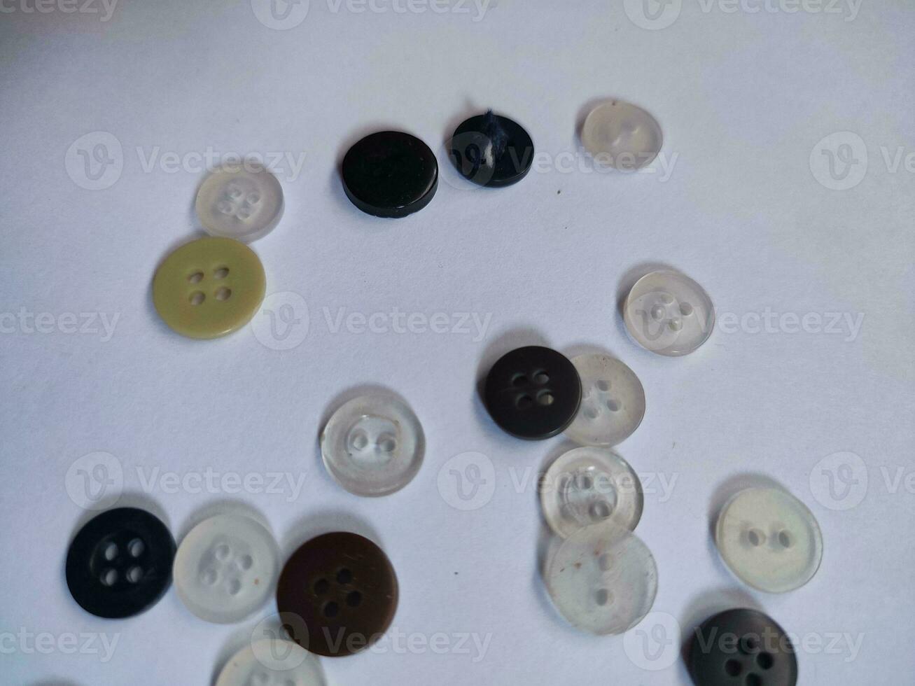 shirt buttons isolated on a white background photo