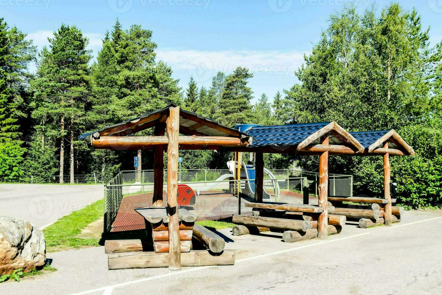 Picnic area at the park photo