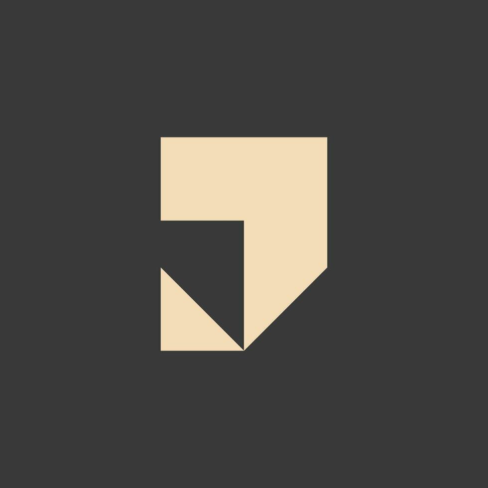 futuristic letter J logo vector