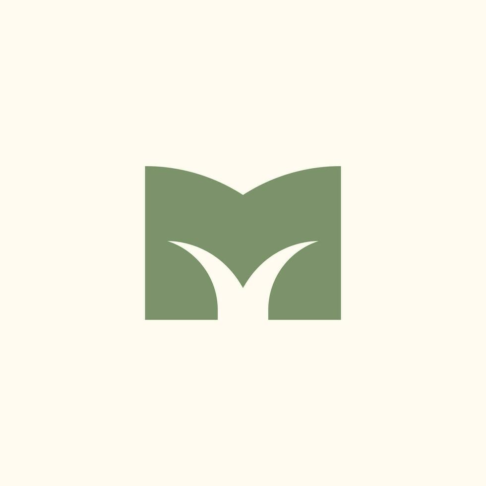 minimalist letter M logo vector