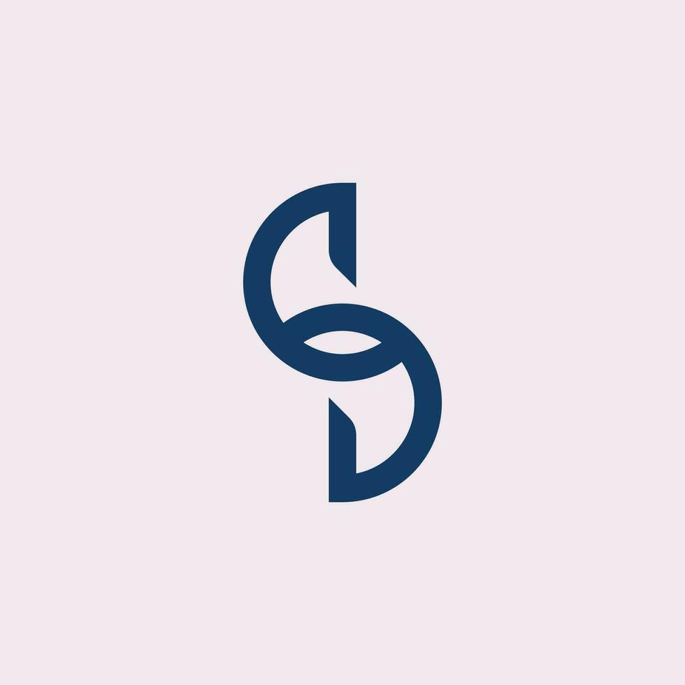 line letter S logo vector