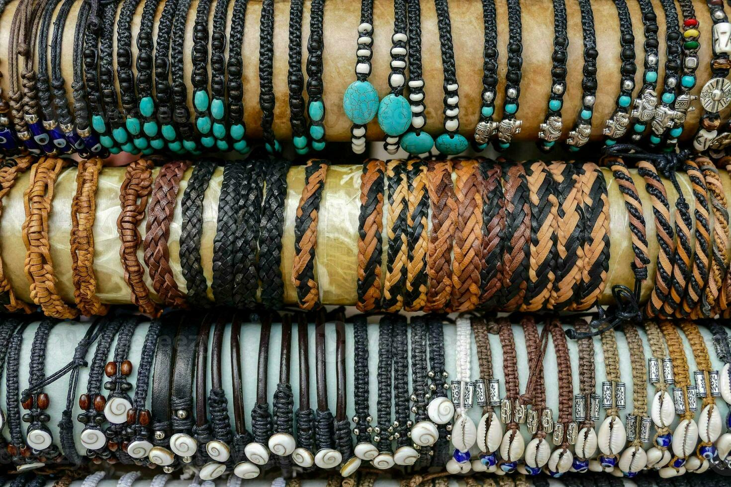 Bracelets at the market photo